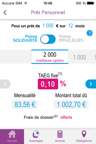 CASDEN Banque Populaire screenshot 2