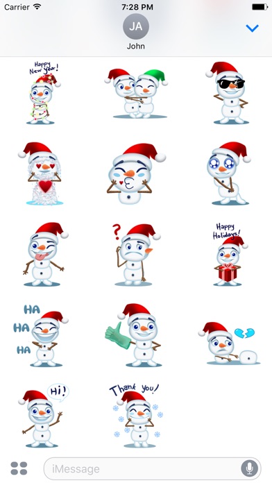 Snowman Sticker-fc screenshot 3