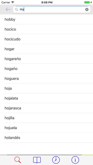 Screenshot #1 pour Diccionario Sinónimos Offline