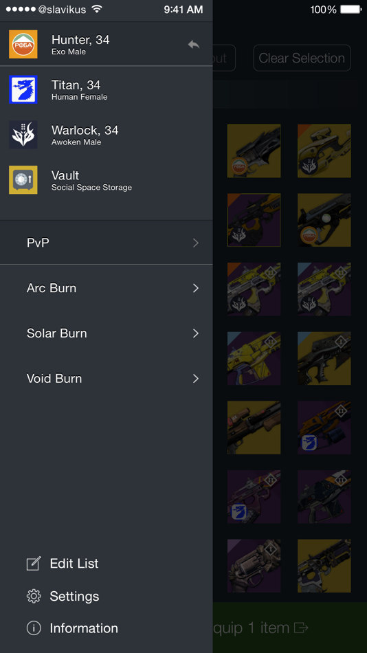 #2. Loadouts for Destiny (iOS) Podle: Viacheslav Karpenko