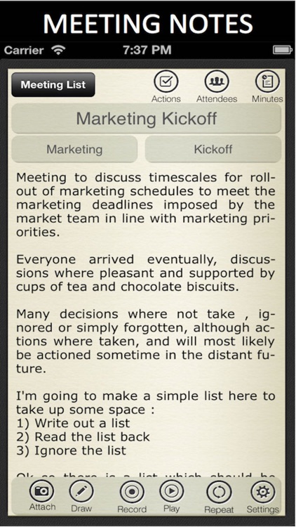 Meeting Notes