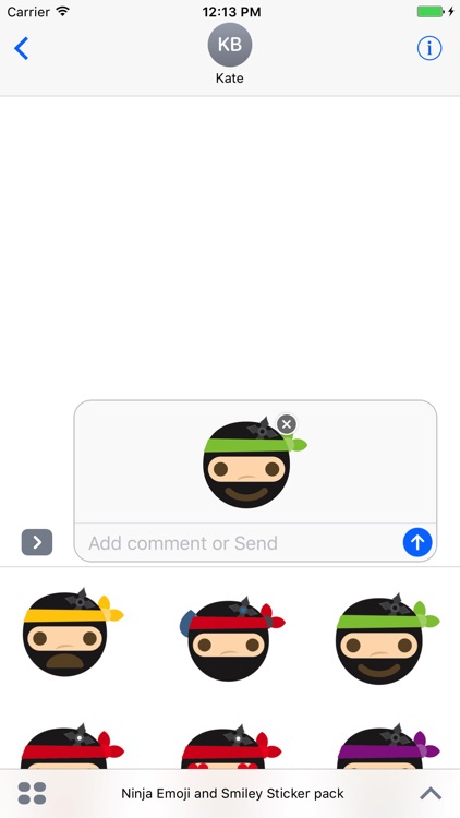 Ninja Emoji and Smiley Sticker pack