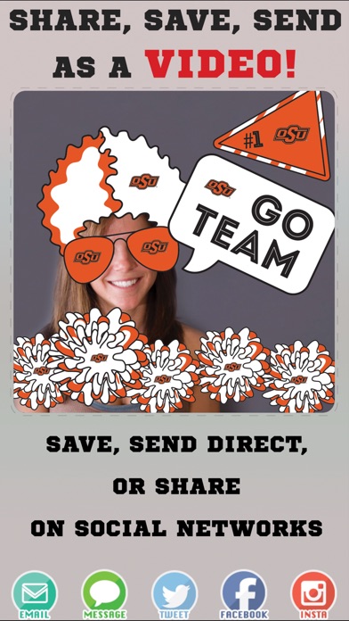 Oklahoma State Cowboys Animated Selfie Stickers screenshot 4