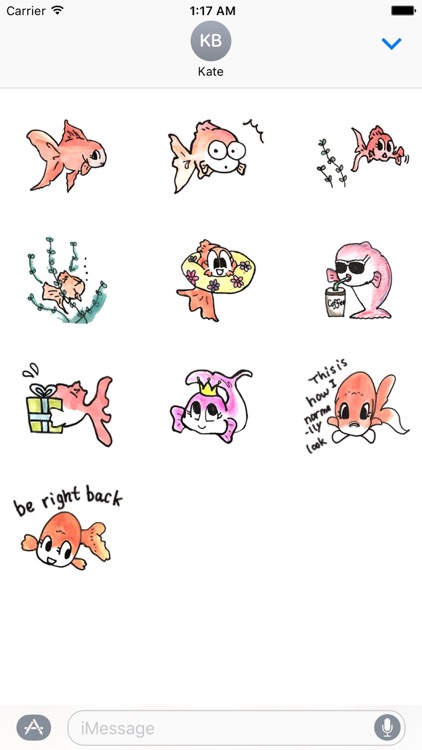 Cute Goldfish FishMoji Sticker