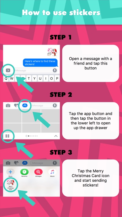 Merry Christmas Card stickers