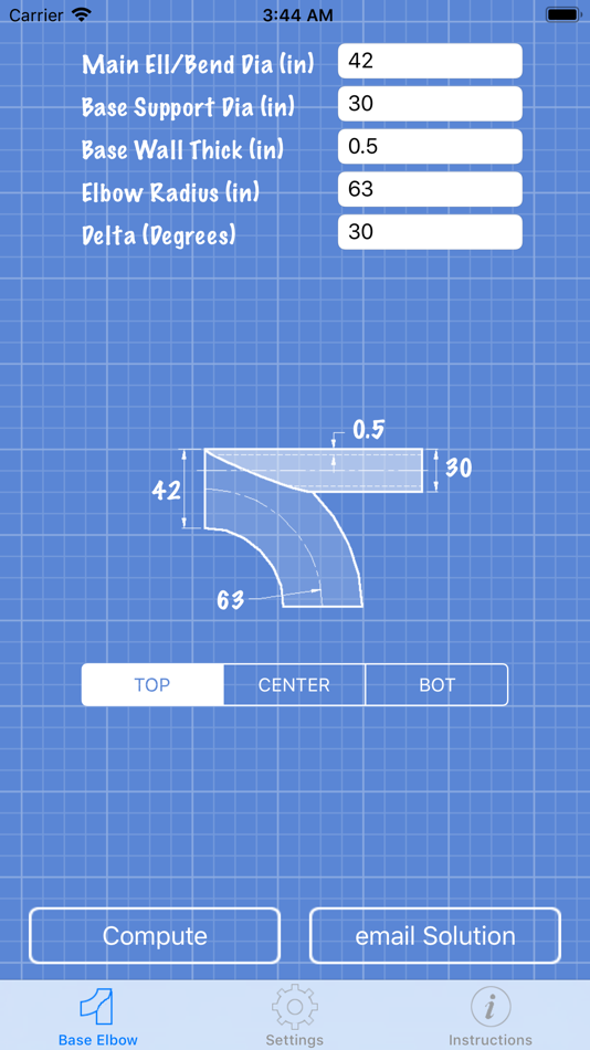 #1. Piping Base Elbow Layout Calc (iOS) 由: Jean-Paul Lanaux