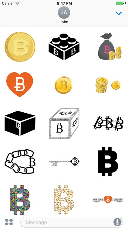 Bitcoin Currency Stickers
