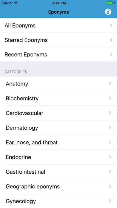 Eponyms Screenshot