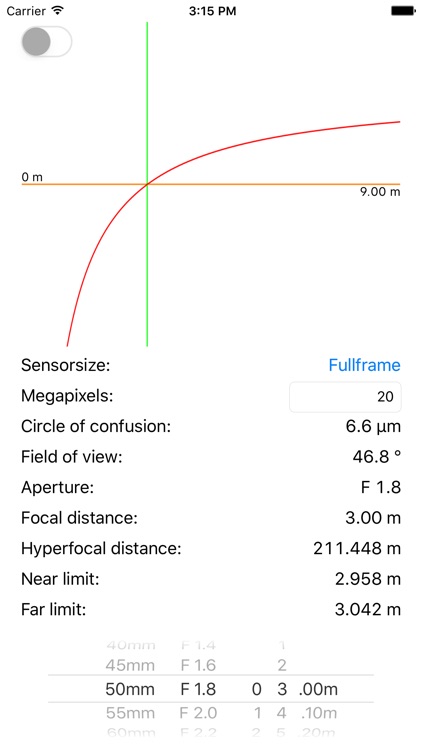 DoF-calc screenshot-4