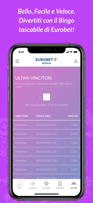 Eurobet Bingo su App Store