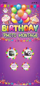 Birthday Photo Montage Frame screenshot #1 for iPhone