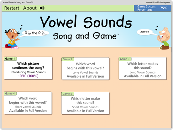 Vowel Sounds Song & Game Liteのおすすめ画像5