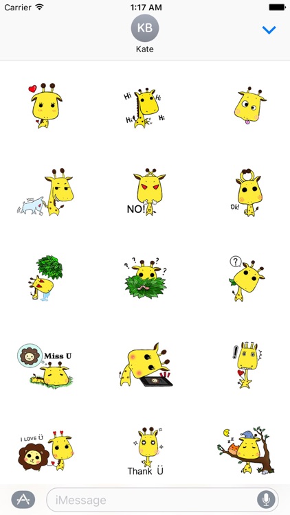 Giraffe with Big Head Sticker