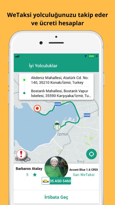 WeTaksi - İzmir'de Taksi Cepte screenshot 4