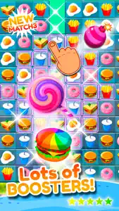 Match 3 Burger HD: Delicious Food Mania screenshot #5 for iPhone