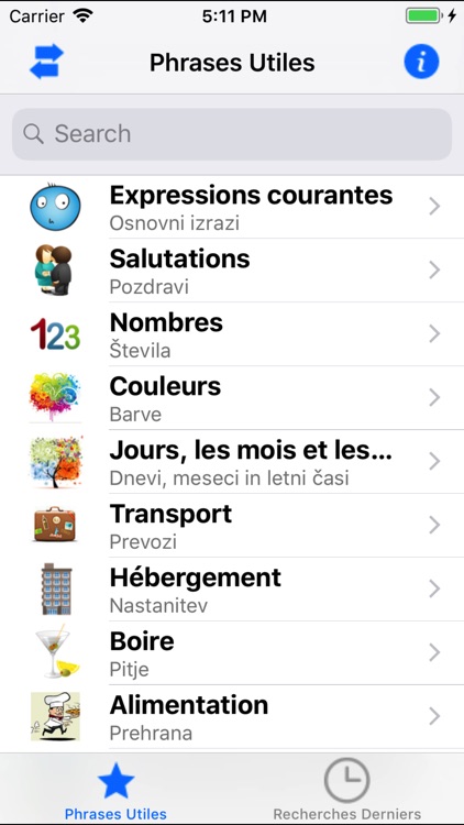 Phrases utiles français-slo