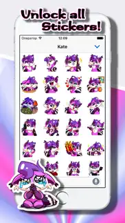 love stickers: astro squirrel violet iphone screenshot 2