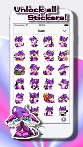 Love Stickers: Astro Squirrel Violet screenshot #2 for iPhone