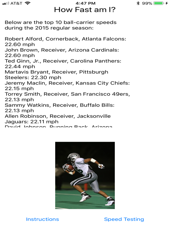 MPH Speed Calculator for Hudl iPad screenshot 4 - Sports app