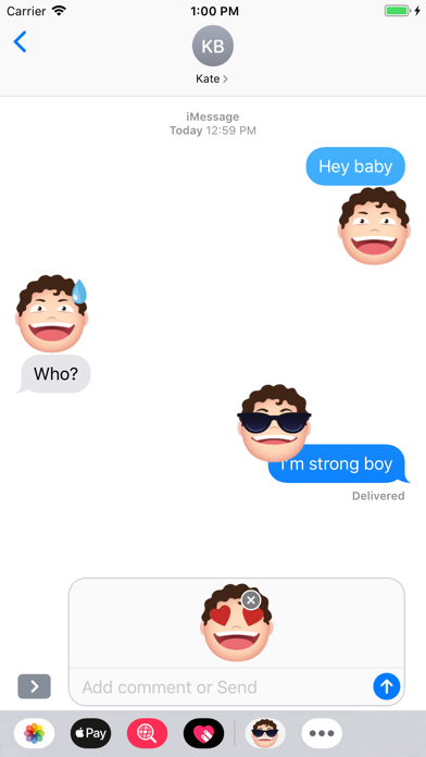 Strong boy emoji screenshot 3