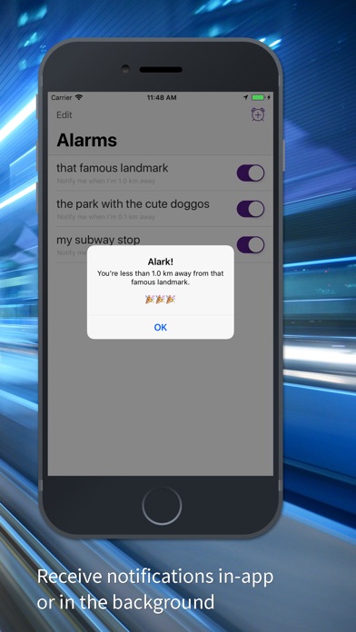 Location alarms with Alark screenshot 3
