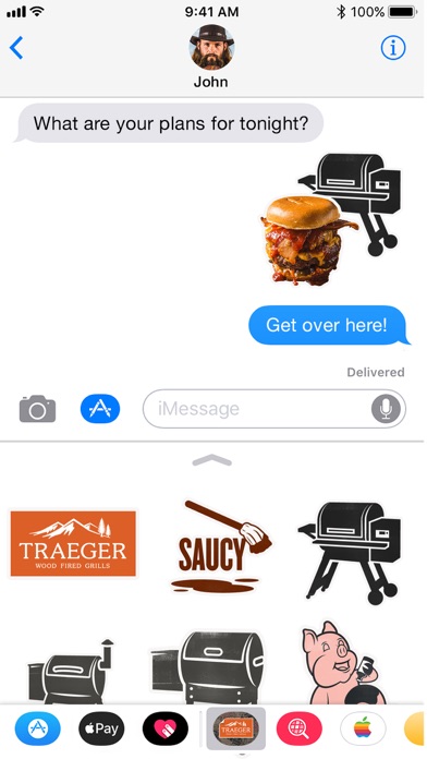 Screenshot #2 pour Traeger Grills Stickers