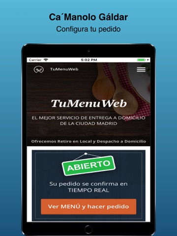 TuMenuWeb screenshot 2