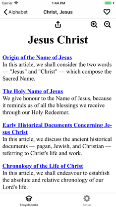 Catholic Encyclopedia Offline screenshot 2