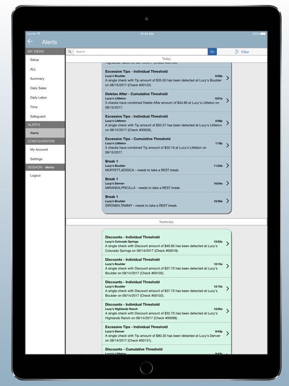 POSitouch Cloud iPad screenshot 5 - Business app