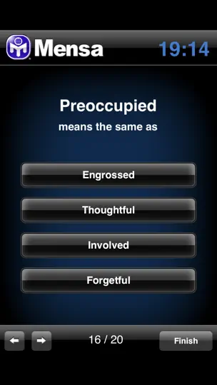 Captura de pantalla de Mensa Brain Test en iPhone 2