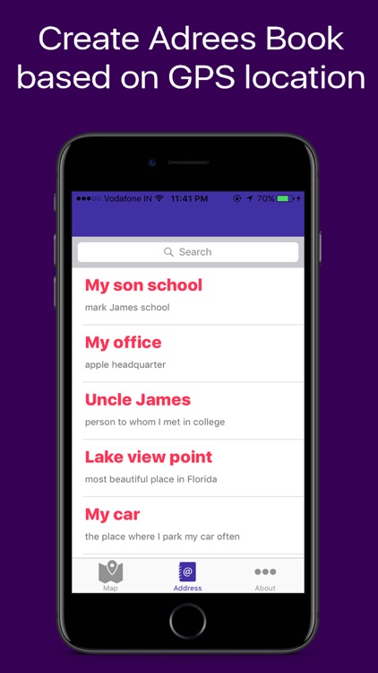 GPS Address Book
