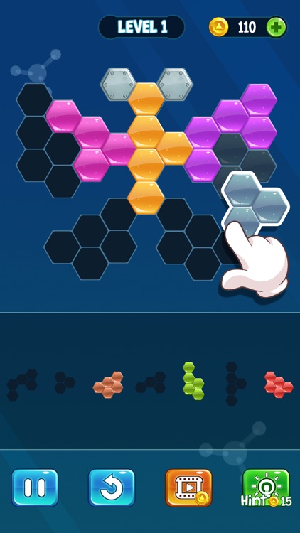 Hexa Block Tangram Puzzle screenshot-3