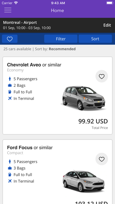 Screenshot #2 pour Rent a Car - Book your Car