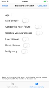 Hip Fracture Risk Calculator screenshot #3 for iPhone