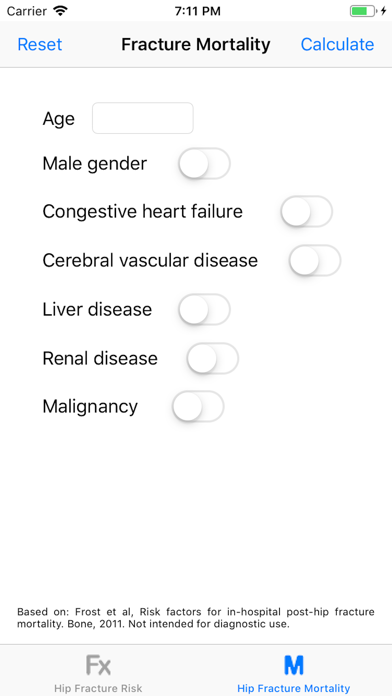 Hip Fracture Risk Calculator screenshot 3