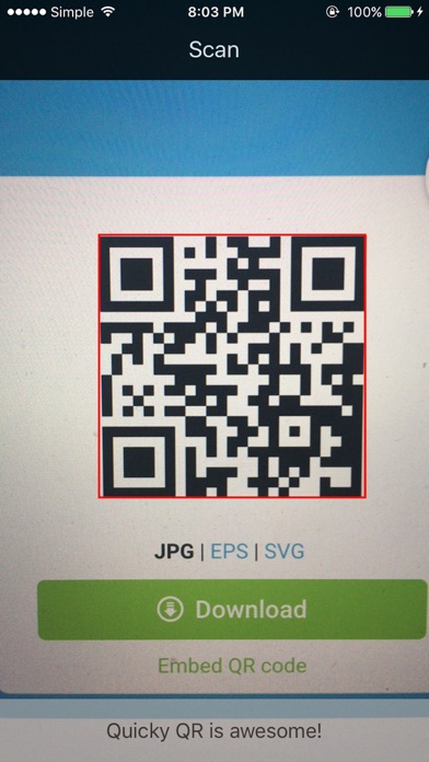 Quicky QR Lite screenshot 2