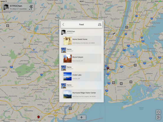 Places - Your Life Recorder iPad screenshot 3 - Travel app