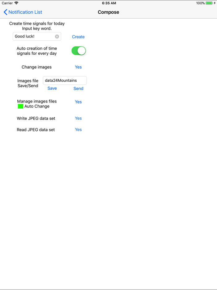 WatchAfication TimeSignal app
