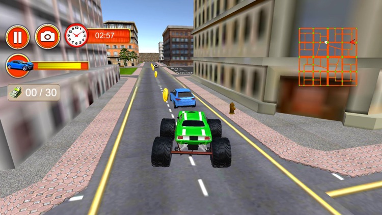 Police Chasing Monster Truck screenshot-3