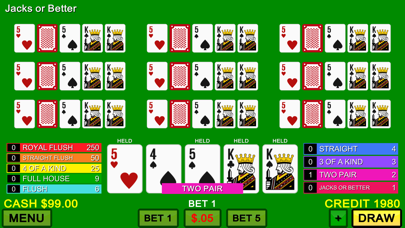 Ten Play Video Poker screenshot 2