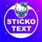 Sticko Text sticker packs for create your own custom sticker and create personal sticker for send to WhatsApp