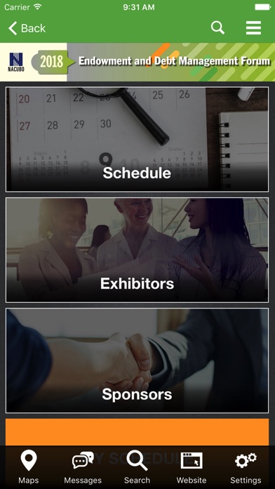 NACUBO Events screenshot 2