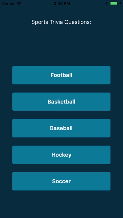 Sports Trivia App