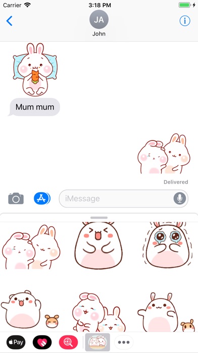 Bunny Couple Animated Stickers screenshot 4