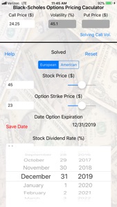 Black-Scholes Options Solver screenshot #3 for iPhone