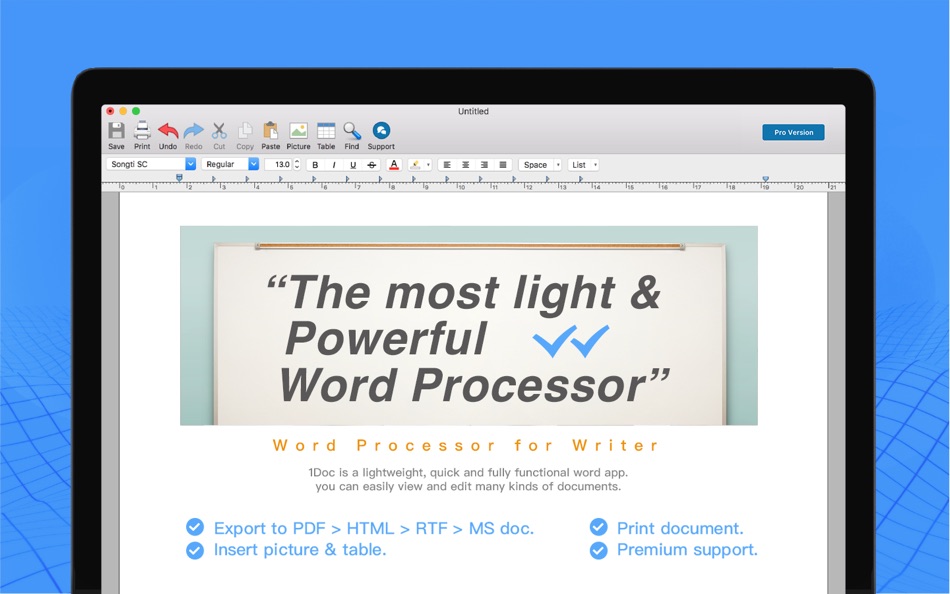 1Doc:Word Processor for Writer - 1.1.5 - (macOS)