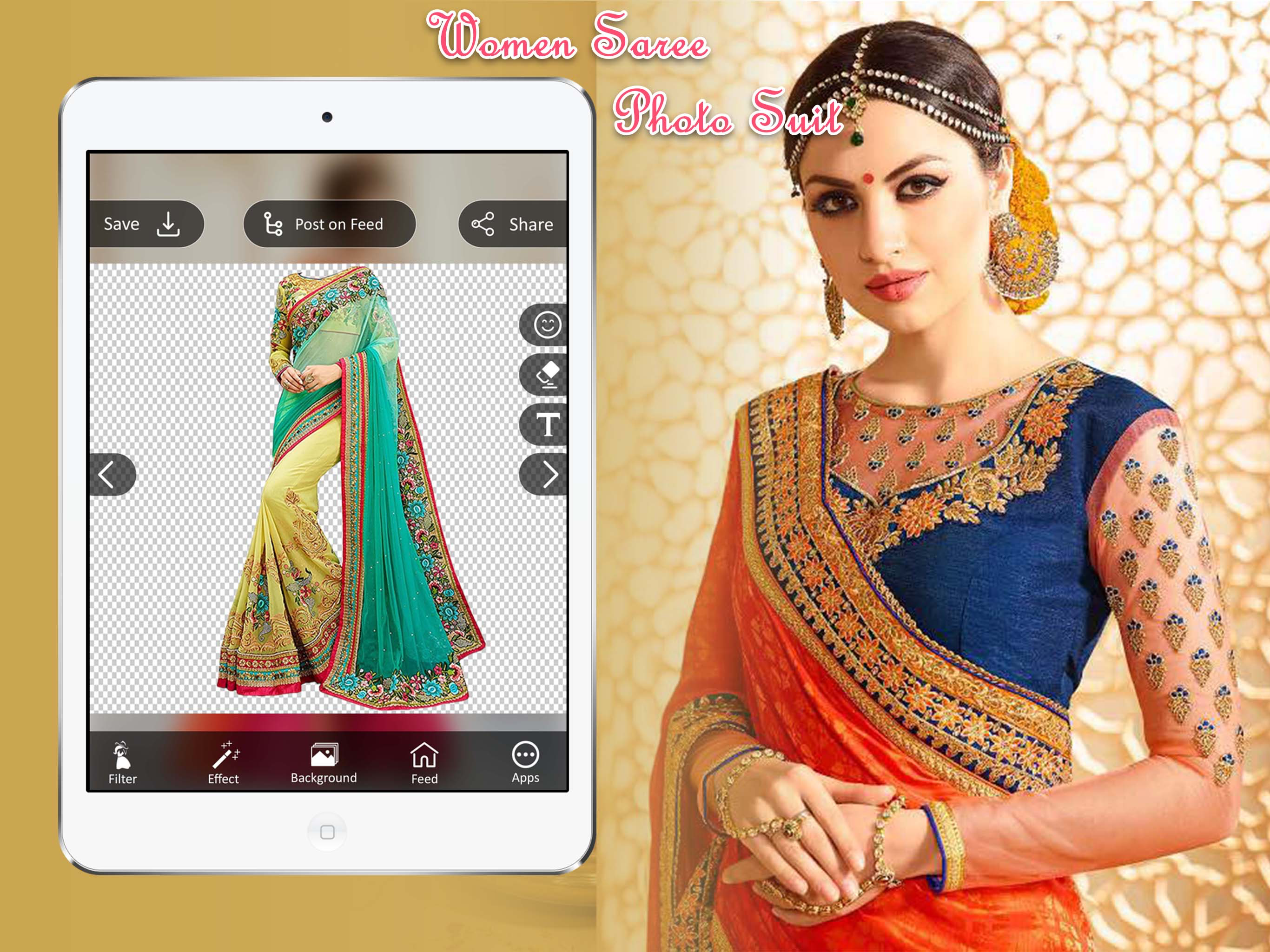 Women Saree Photo Suit