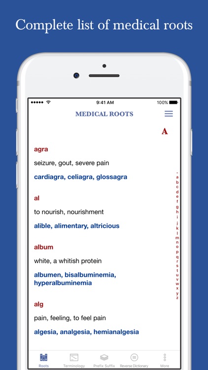 Medical Roots Dictionary