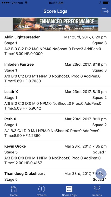 Practiscore Matchbook