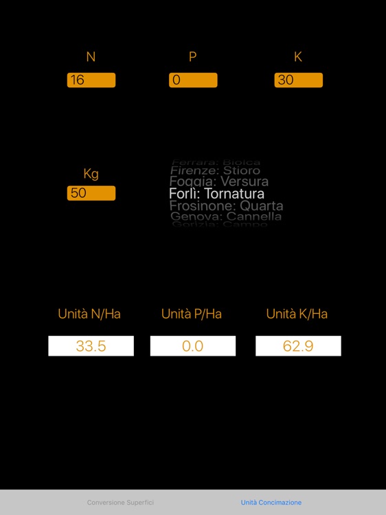 Conversione Unità Agricole
